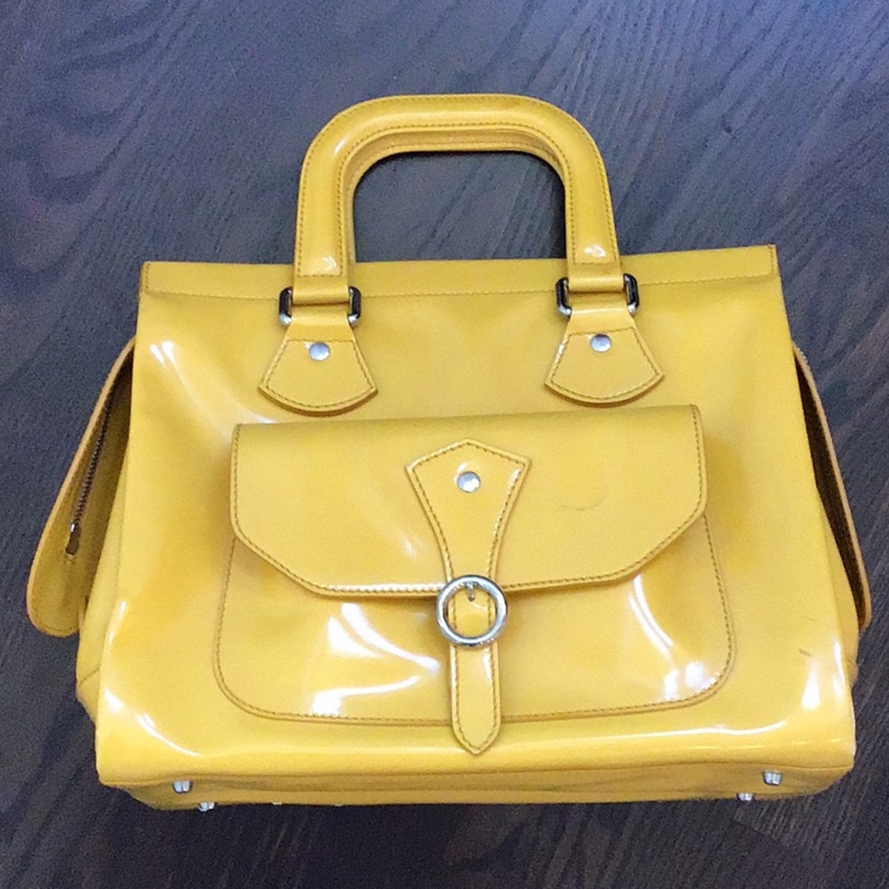 Furla Yellow Leather Handbag